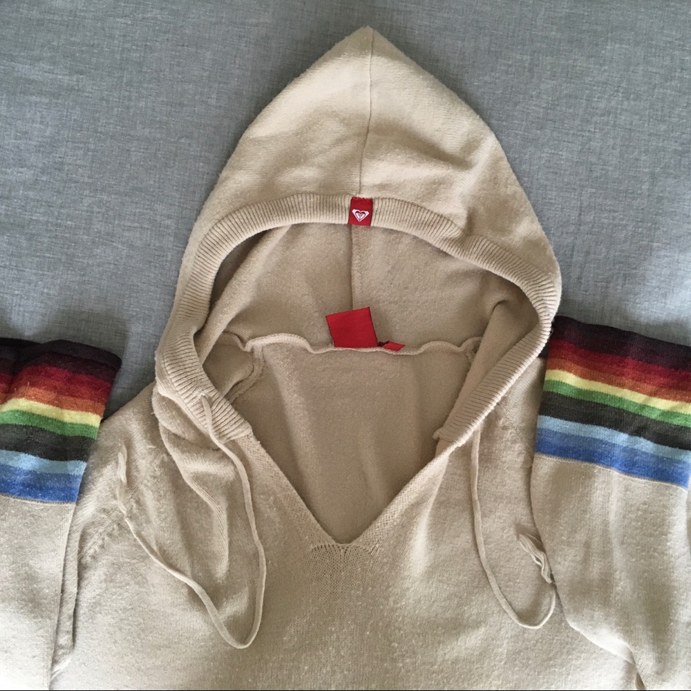 Women’s Roxy Rainbow and tan casual hoodie